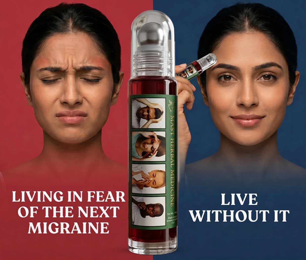 Shakti Vedaa Head Pain Roll-On (Pack of 2)
